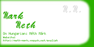 mark meth business card